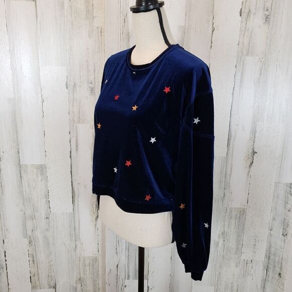 Row A Velour Embroidered Top - Picture 2 of 4